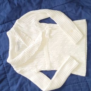 Cream ribbed sweater size 4T